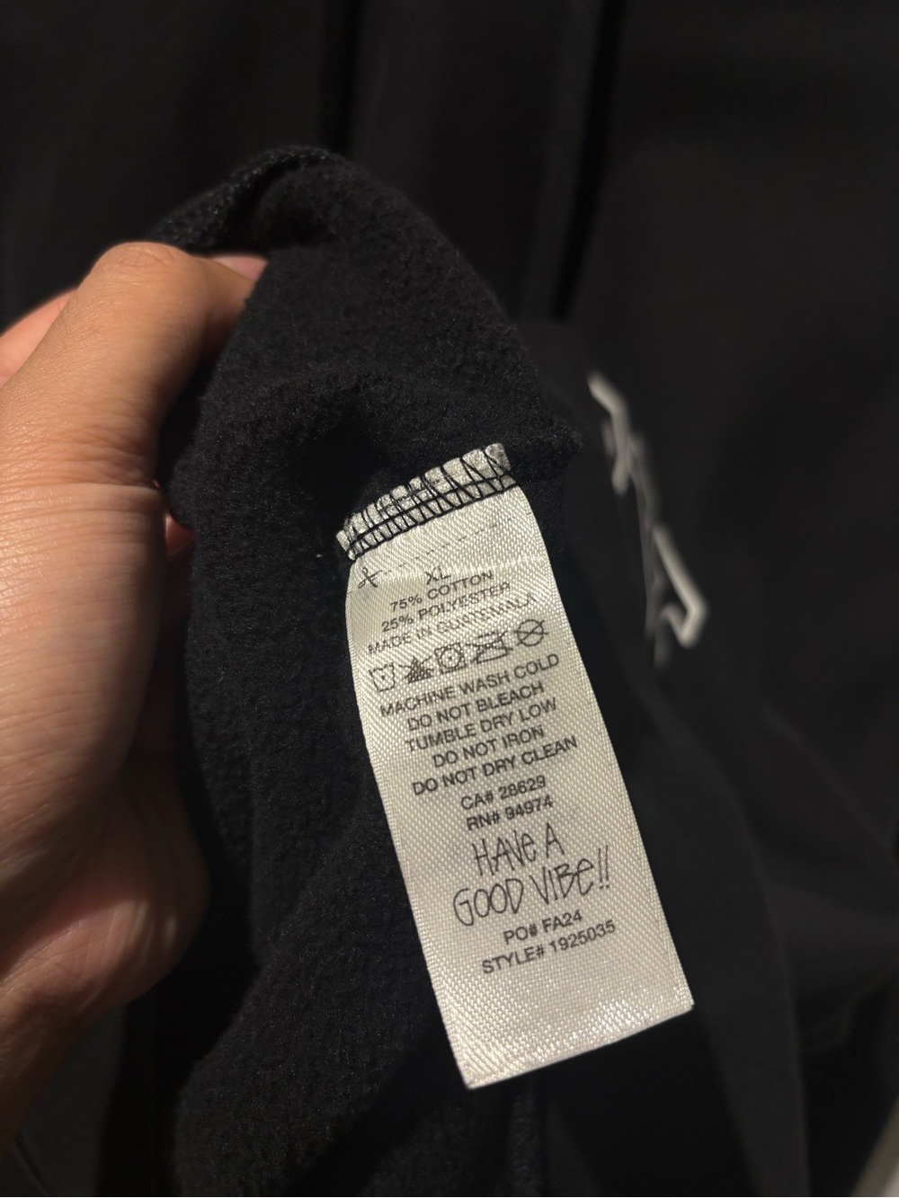 Stussy Black Logo Crewneck Hoodie - Picture 3 of 8
